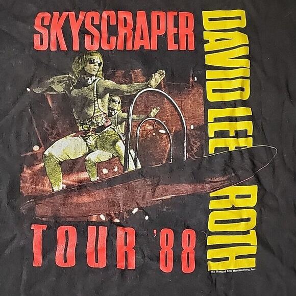 Vintage Concert T-Shirt David Lee Roth 1988 Van Halen Size XL - Picture 2 of 6